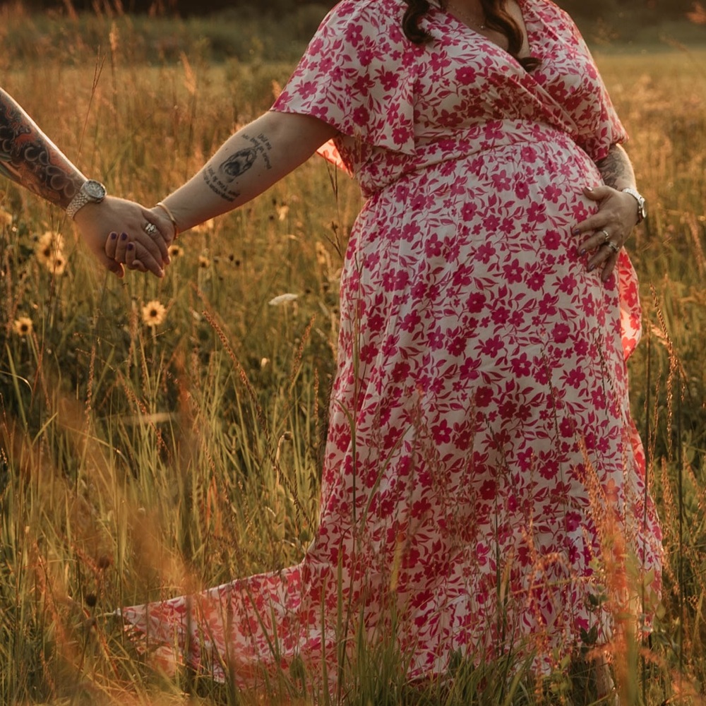 DRAPER JAMES RSVP™ Flutter Sleeve Wrap Maxi Dress - Picture 5 of 6